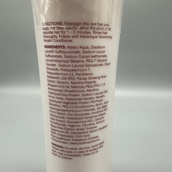 Keranique Scalp Stimulating Shampoo and Keratin Conditioner 12oz Sealed - Picture 6 of 8